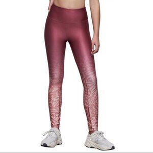 Good American Wild Hibiscus leggings ombre animal print cheetah active new 0 XS